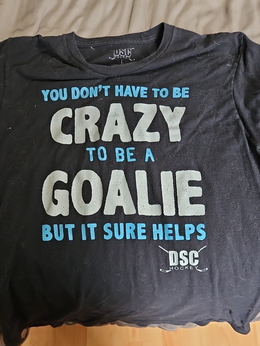 Kids' Black 'Crazy to Be a Goalie' Graphic Tee